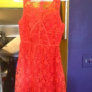 Orange lace dress